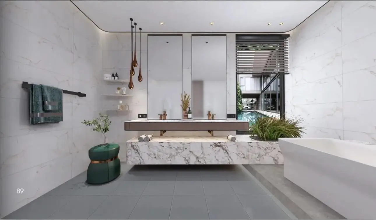 Foshan JBN Modern Design 400x800 Marble Floor Porcelain Tiles Bright Glossy Polished for Bathroom Kitchen Parquet Interior Wall