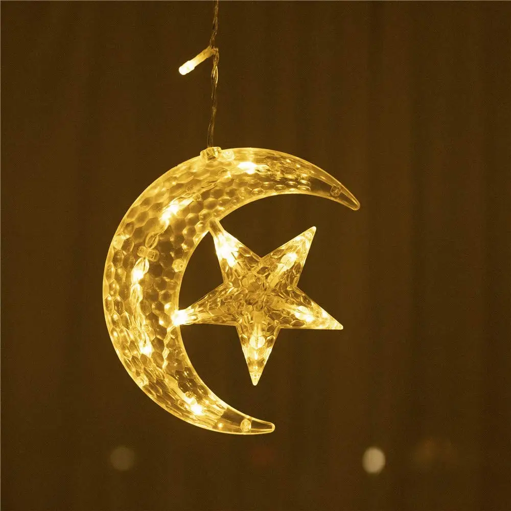 Led 6 Star 6 Moon Star Light For Decoration 8 Function Socket String Night Light