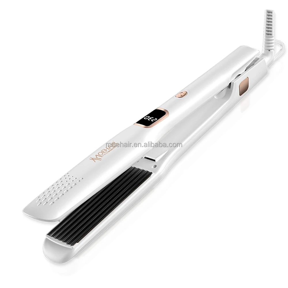 Moehair  LED Screen Ionic Plus Straightening Hair Straightener Crimper Straightening Iron with Anion Hair Care
