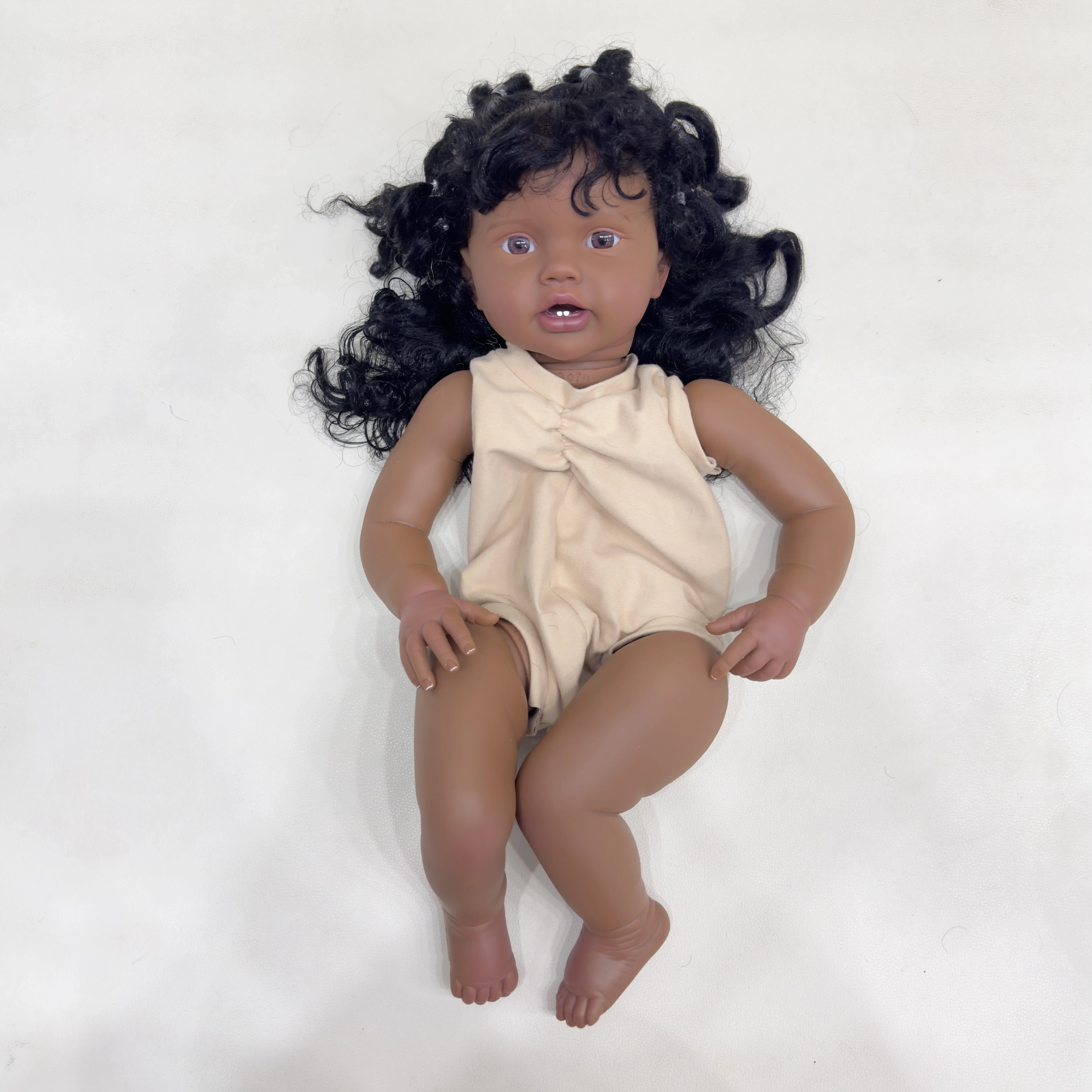 NPK 24inch Lottie Lifelike Reborn Doll kit painted Doll kit Unfinished Doll parts with Hand Rooted Hair