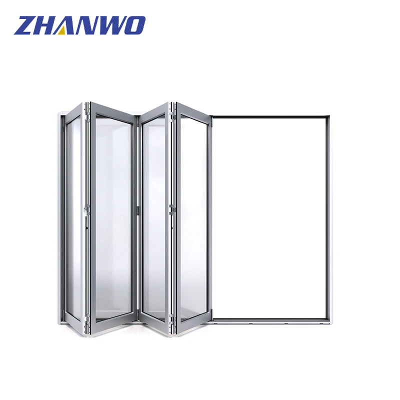 Indoor aluminum alloy folding outdoor patio glass door sunshine room door
