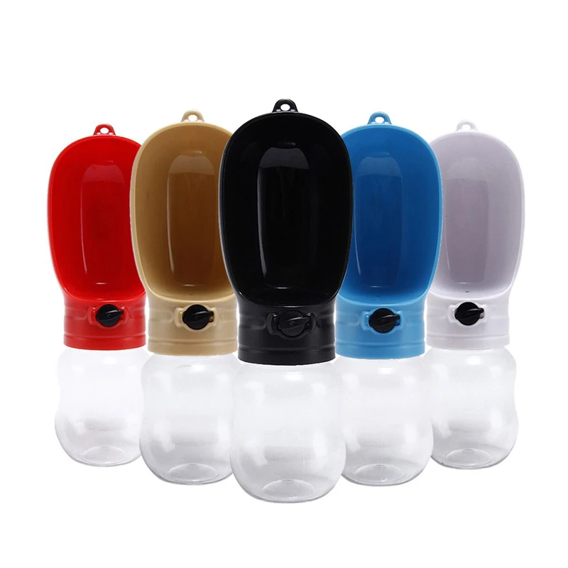 Portable Plastic Travel Dispenser Water Dog Bottle Leak Proof 400ml Portable Dog Water Bottle