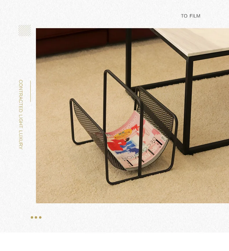 Creative portable newspaper stand book file organizer Iron book and newspaper stand