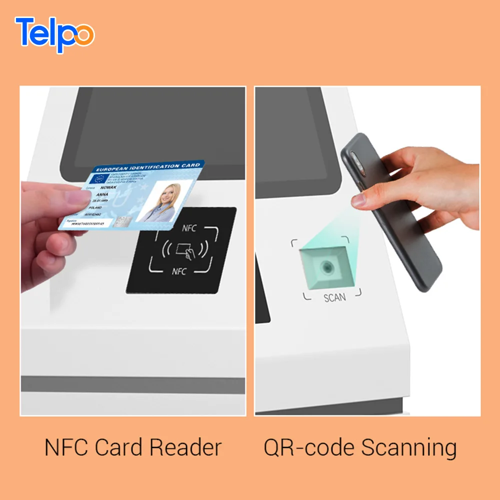 Telpo bank customer appointment queue management system with VIP smart card reader