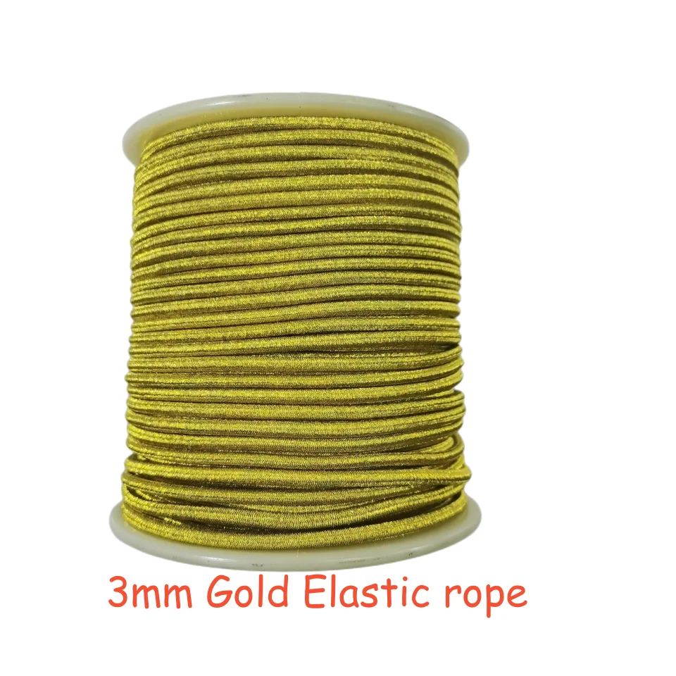 Selling garment accessories 5mm gold silver colour metallic yarn  twisted rope