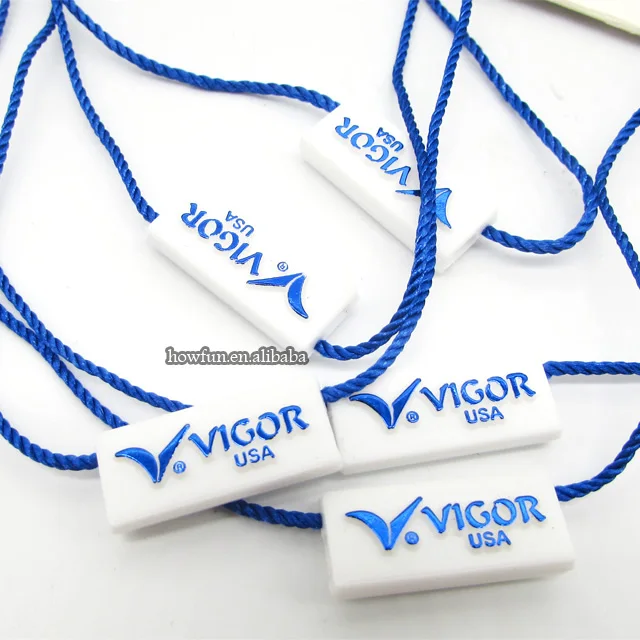 custom logo tag cord security seal Hang Tag String plastic seal tag