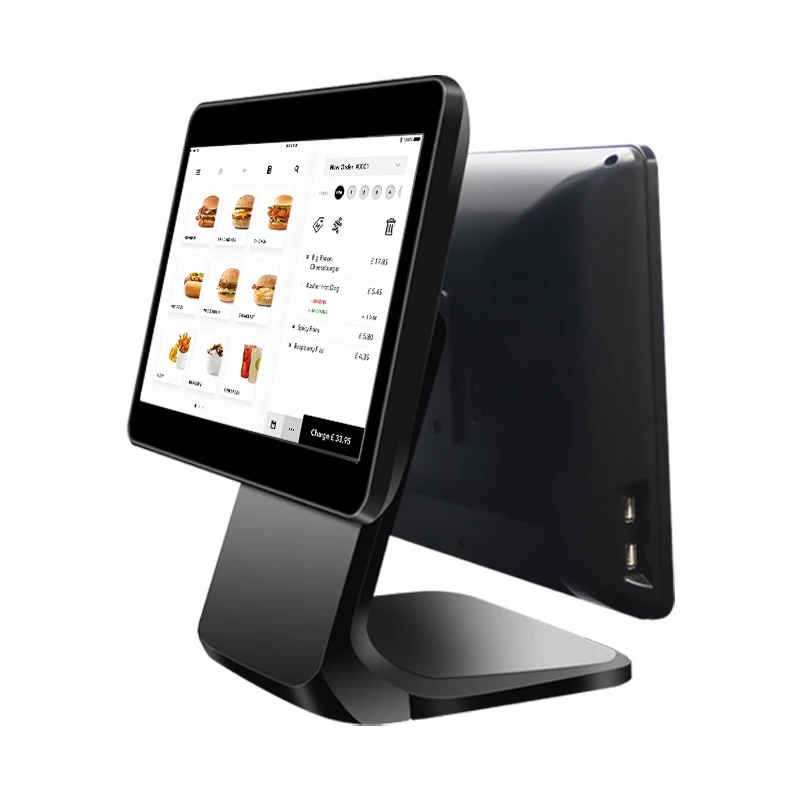 15.6 inch and 13.3 inch dual screen cash register POS AIO with touch screen