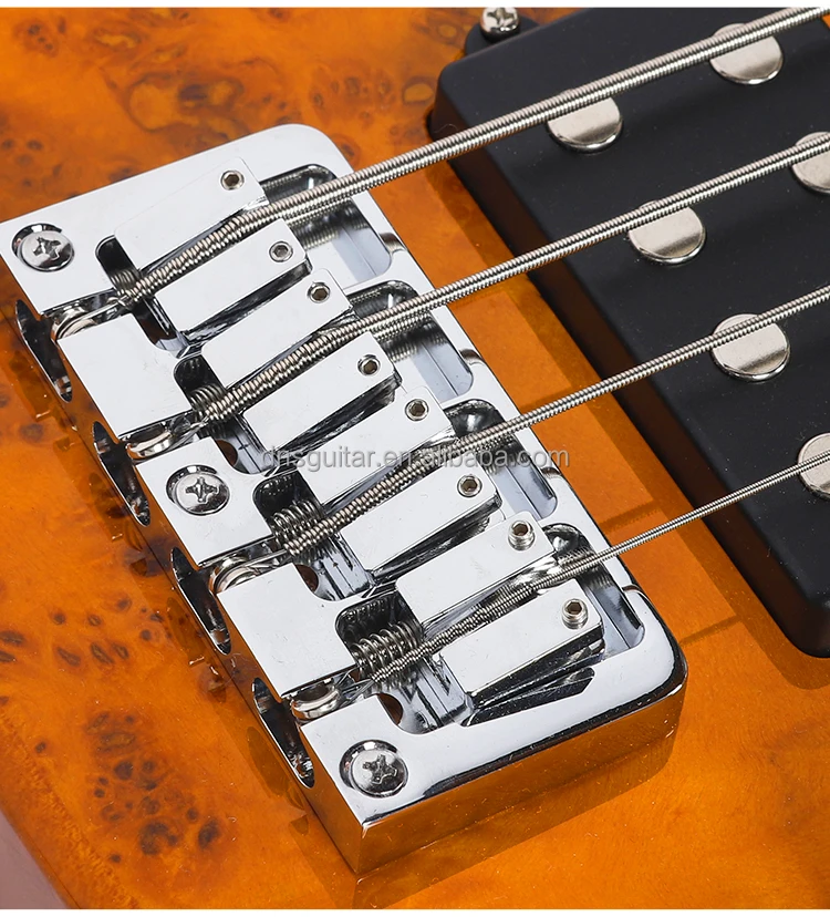 Adult electric bass guitar 9mm electric bass guitar nut washer for input outp top and okoume body electric  bass guitar