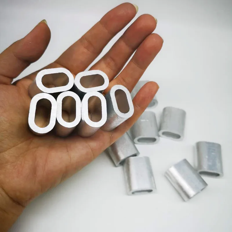 ferrules for cable 6mm/8mm/10mm/12mm/14mm/16mm/18mm/20mm Single Aluminum sleeves for Rigging Trace Leader Crimps,