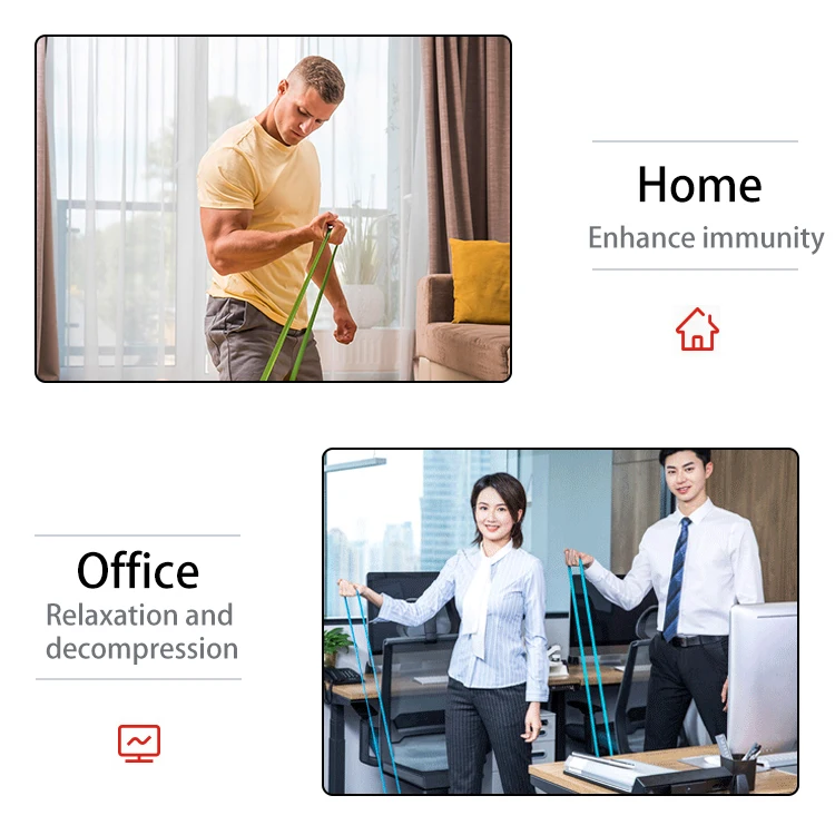 Workout Tension Band Stretching Stretch Print Rubber TPE Tubing Exercise Yoga Resistance Bands