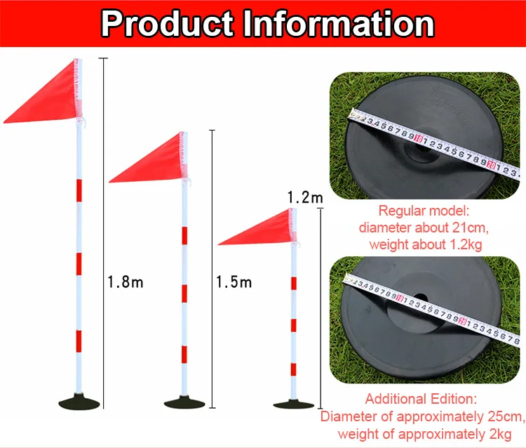 Indoor Outdoor Footwork Agility Training Stick Marker Set Soccer Football Slalom Poles