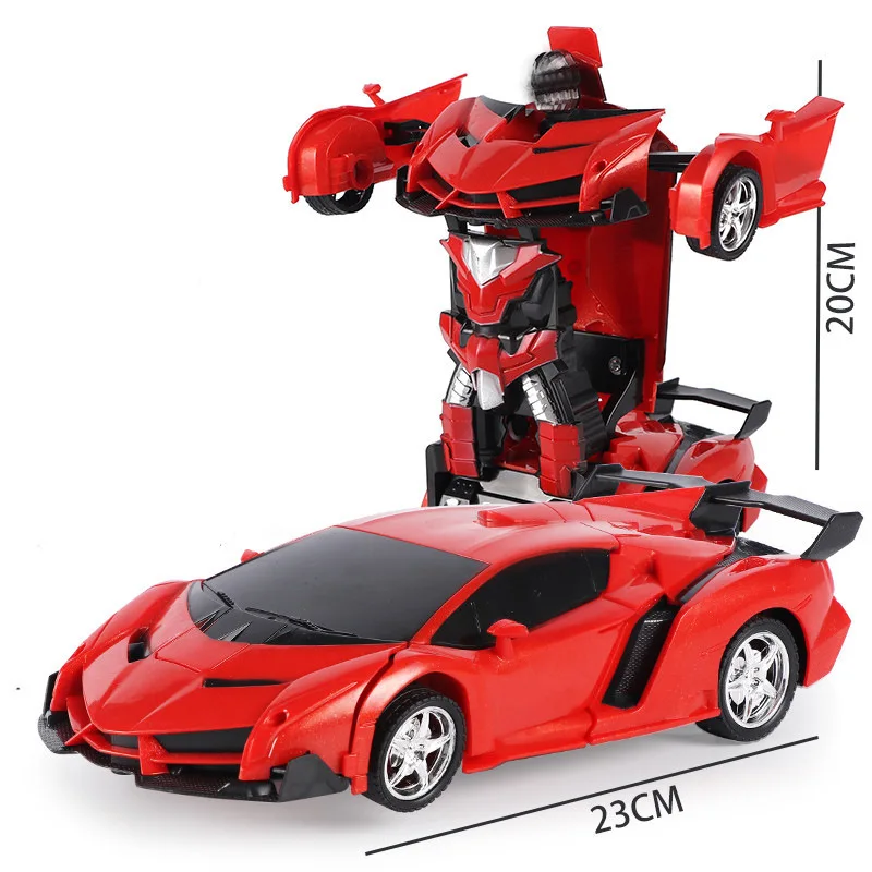 Hot Sale Rechargeable toy 1:18 one-button deformation remote control deformation car robot model car remote control toy
