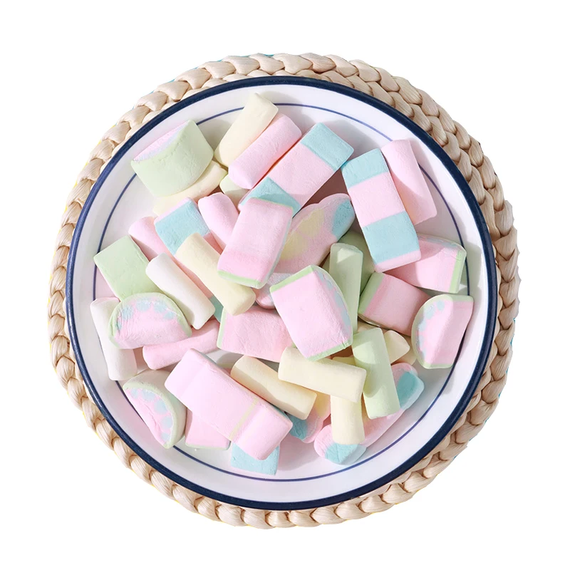 Wholesale snacks Best Price Cute Marshmallows  filled marshmallows sweet cotton Candy 80g