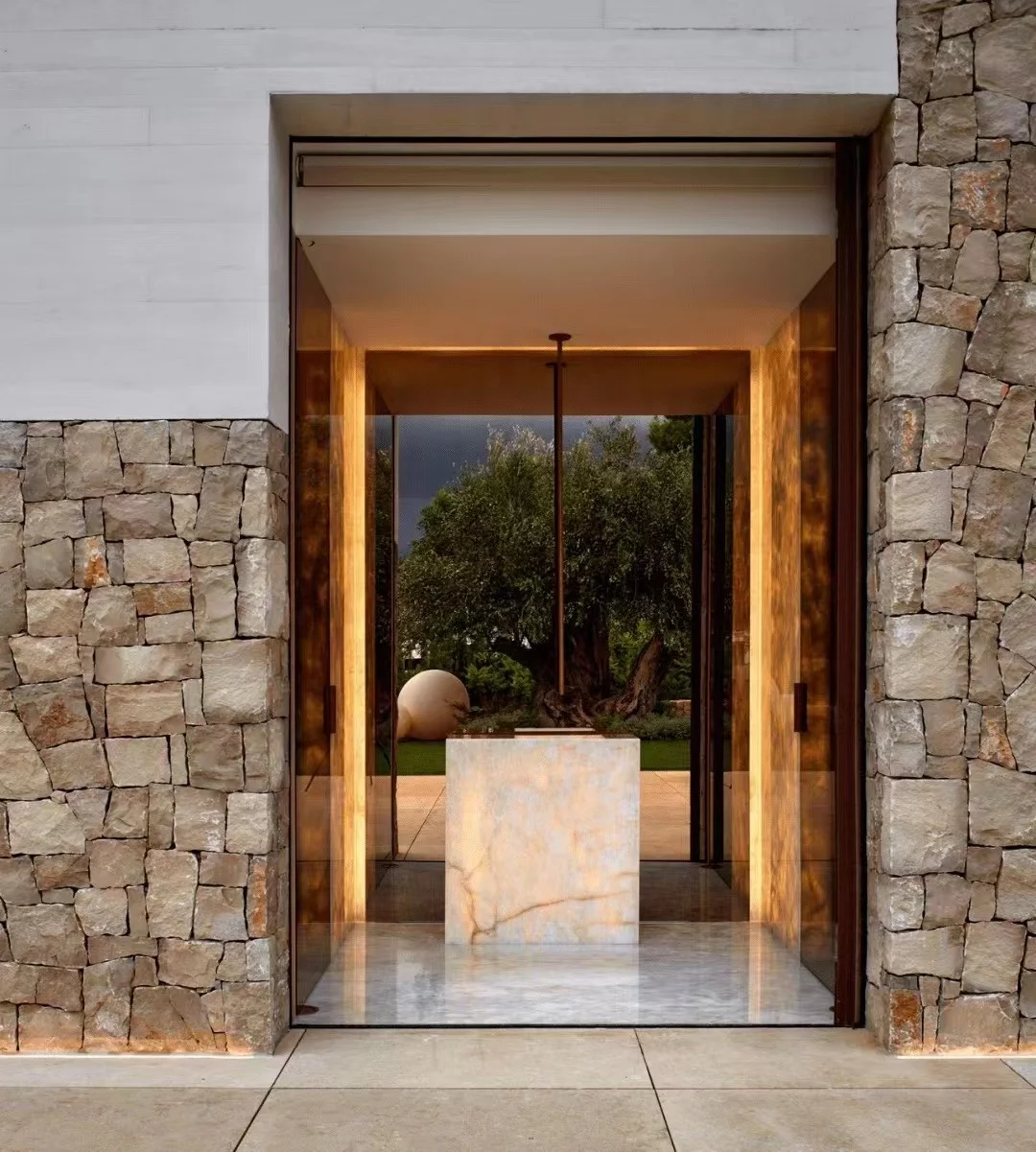 External Natural Stone Beige Landscape Wall Cladding Limestone Tiles
