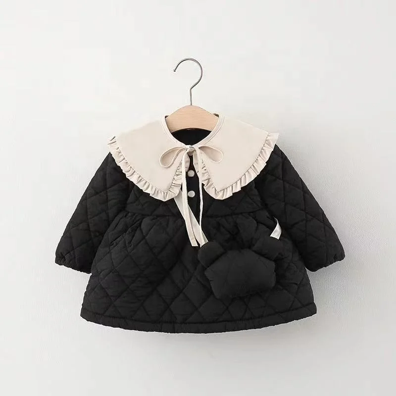 Wholesale Winter Baby Girls Dresses Children Long Sleeve Clothes Boutique Frocks Princess Dress