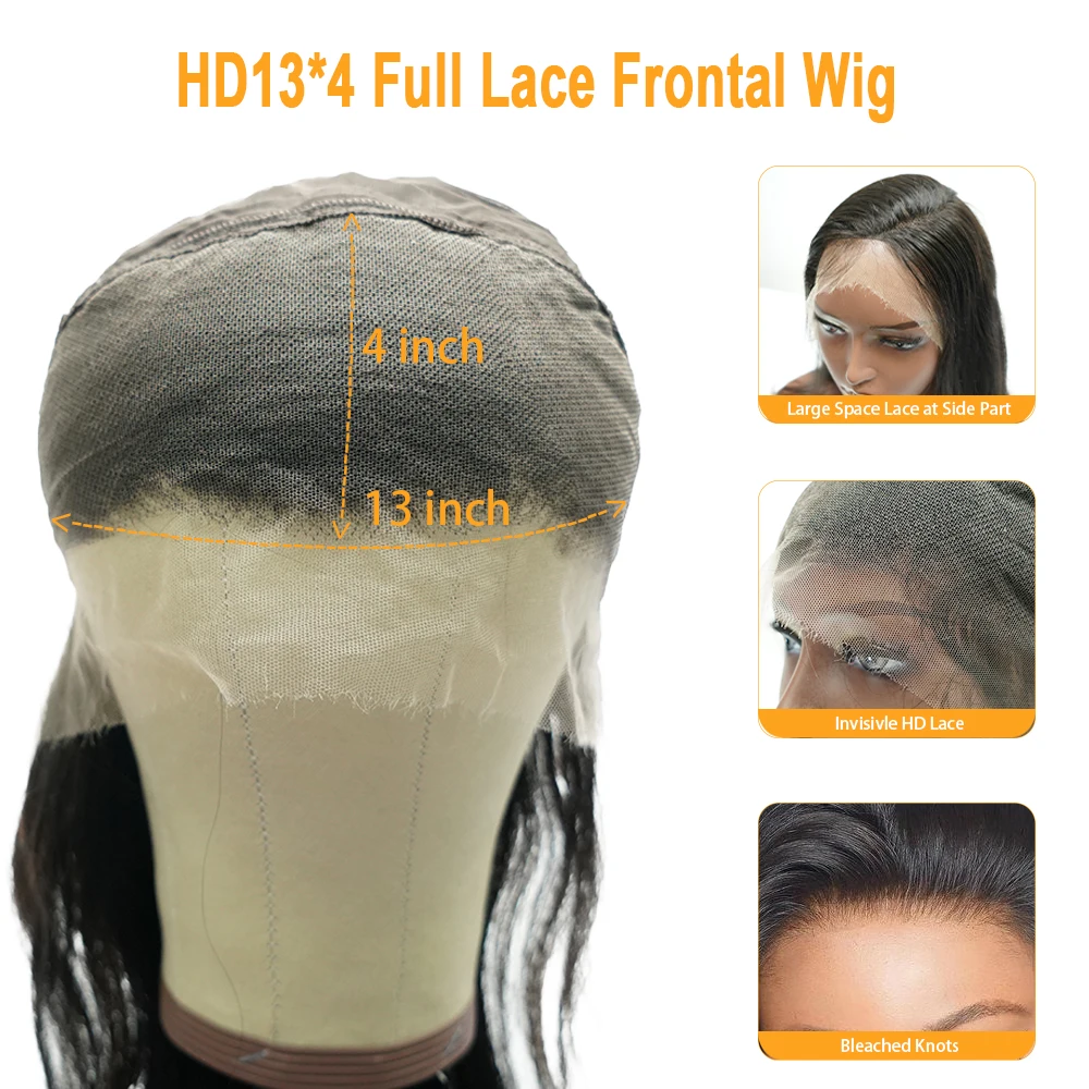 13x4 13x6 Lace Front Wigs Loose Wave 12a Grade Brazilian Hd Lace Frontal Human Hair Wig Transparent Swiss Lace Front Wig