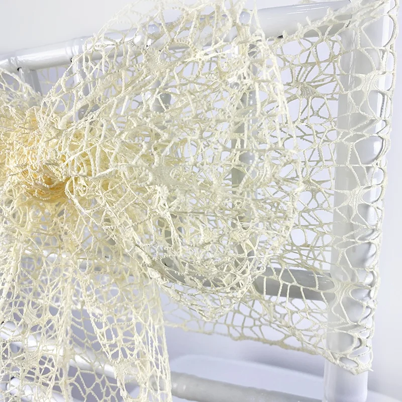 
Wholesale Unique Mesh Chair Sashes Chair Bows Wedding Chair Cover Sashes 