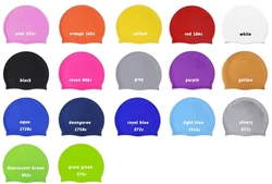 OEM Custom Logo Printed Suitable Seamless Hat Silicone Swim Cap For Unisex Kids Adult