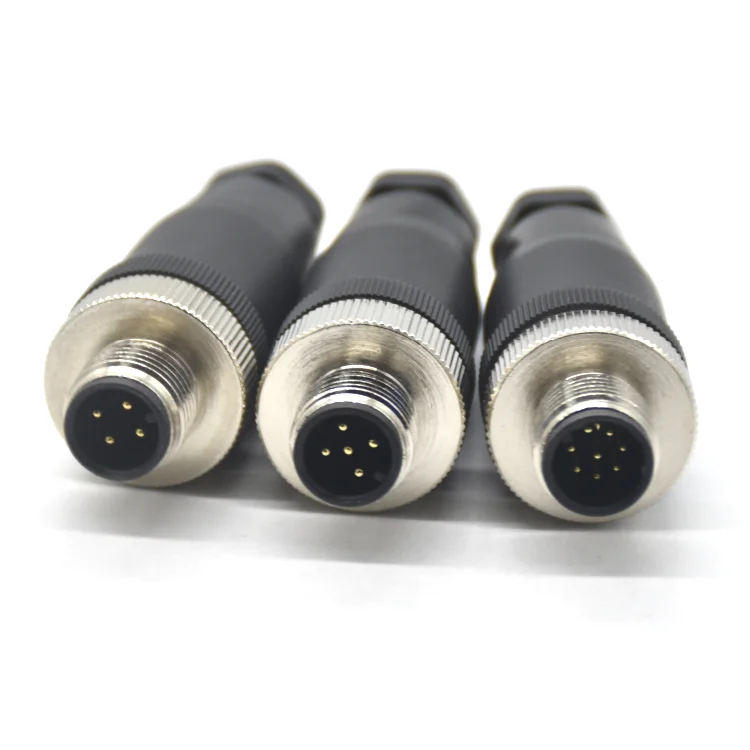 M12 a Code Screw Connector Male Plug Westsam Manufacturers Filed Installation 4/5/8 Pin IP67 Turn Signal Plug 3 Pin Female DIN