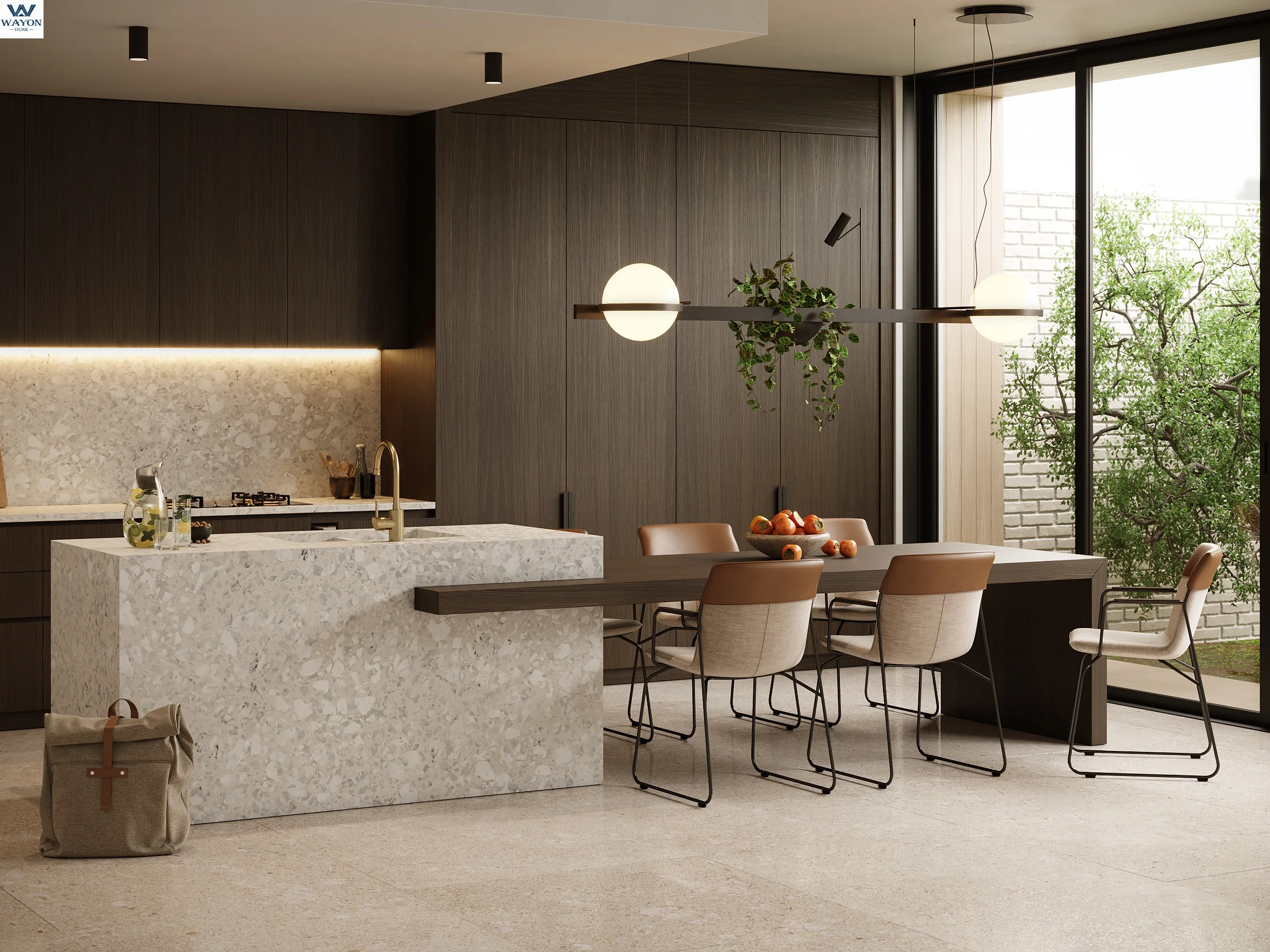 Large slab white grey red stone chips cement terrazzo for floor and wall tiles stone flooring