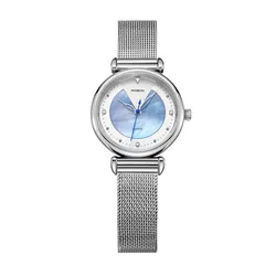 Classic trendy stainless steel quartz watches metal watch strap luxury chain bracelet branded women watch