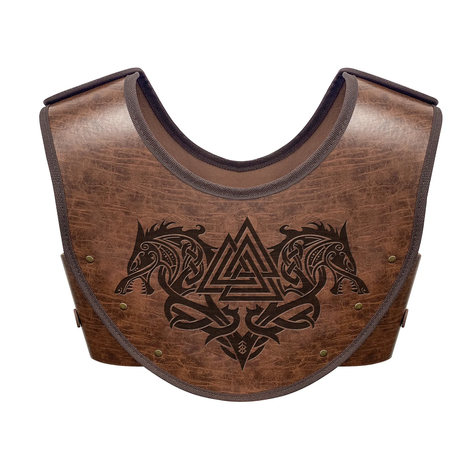 Adult Medieval Viking Knight Chest Armors Pu Leather Warrior Gladiator Cosplay Costume Breastplate Vest Steampunk Retro Cuirass