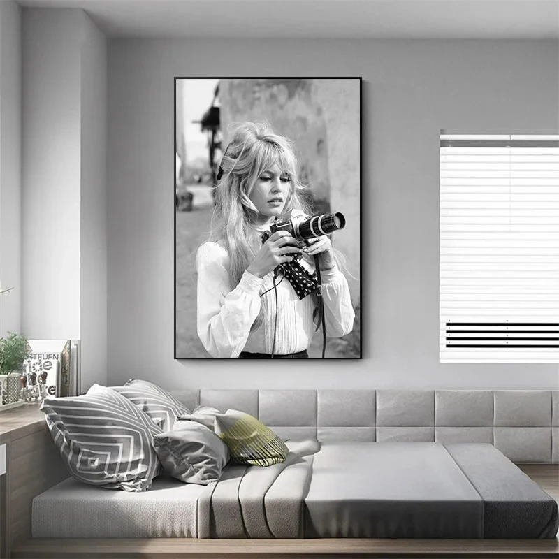 Home Decor Black and White Fashion Beautiful Girl Canvas Art Painting Sexy Women Photography Poster Prints Wall Picture