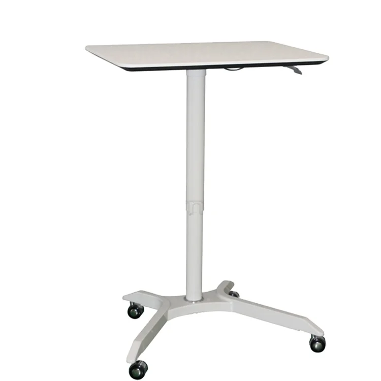 One leg pneumatic gas lift mechanism table adjustable trestle table hydraulic lift table with roller