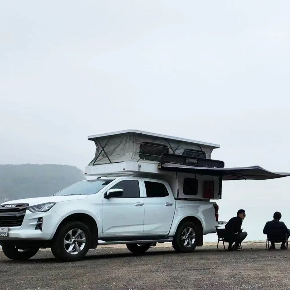 16 футов 4x4 роскошный внедорожный всплывающий Кемпер Гибридный караван алюминиевый Открытый Кемпинг RV с электрическим тормозом для путешествий
