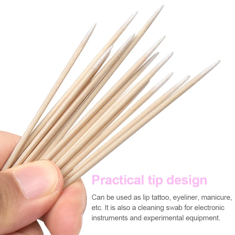 Pointed cotton swab Tattoo Wipe cream eyebrow Micro blog permanent makeup aftercare Embroidered cotton swab