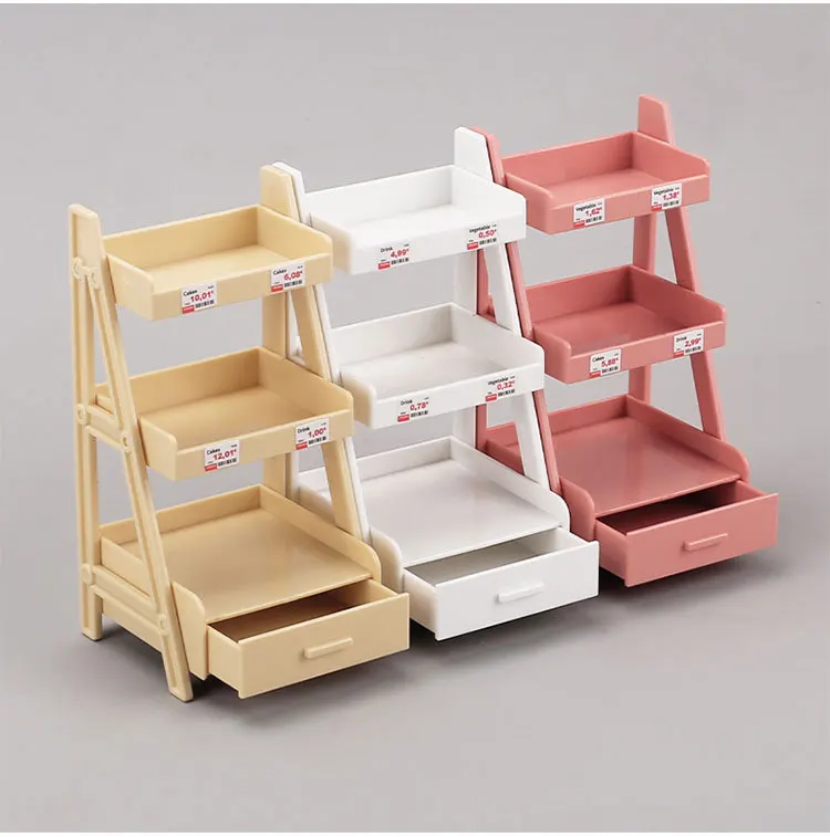 Miniature Flower Stand Shelves Small Model Dollhouse Diy Simulation Furniture