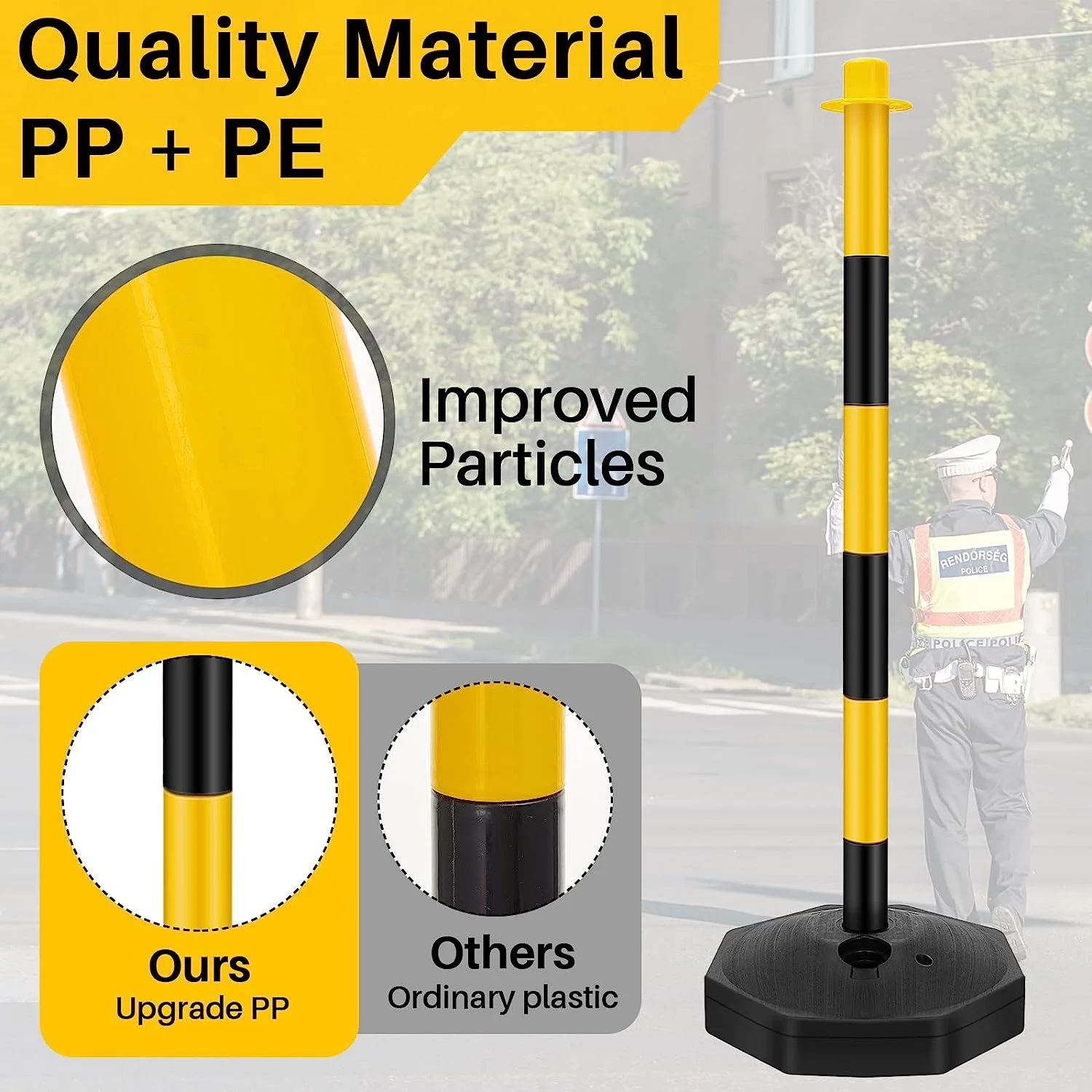 Factory Price PE Plastic Safety Bollard Plastic Warning Post