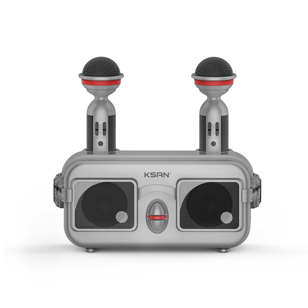 Беспроводной микрофон ktv с логотипом на заказ, металлический мини-динамик для караоке, бассейна, огненного театра, вечеринки