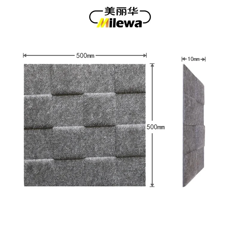 Customizable 3D Polyester Fiber Acoustic Wall Panel Decoration Sound Absorbing Panel Soundproof Theater Home Recording Studio