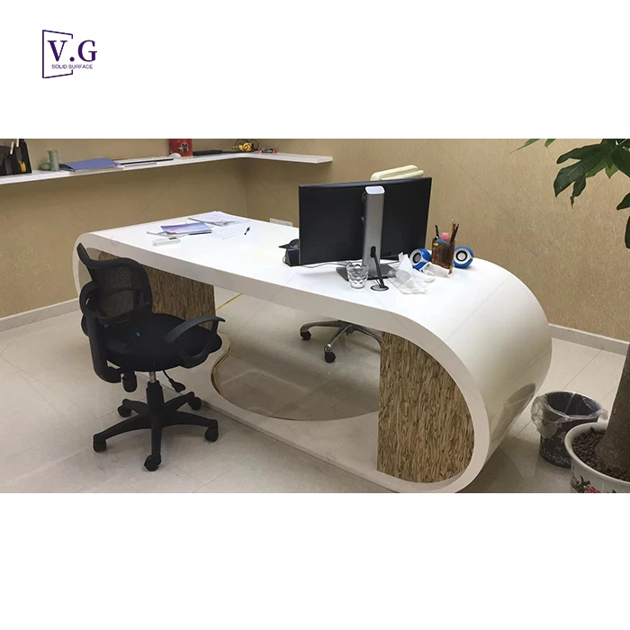 modern office table photos custom Solid Surface Stone office executive table pictures