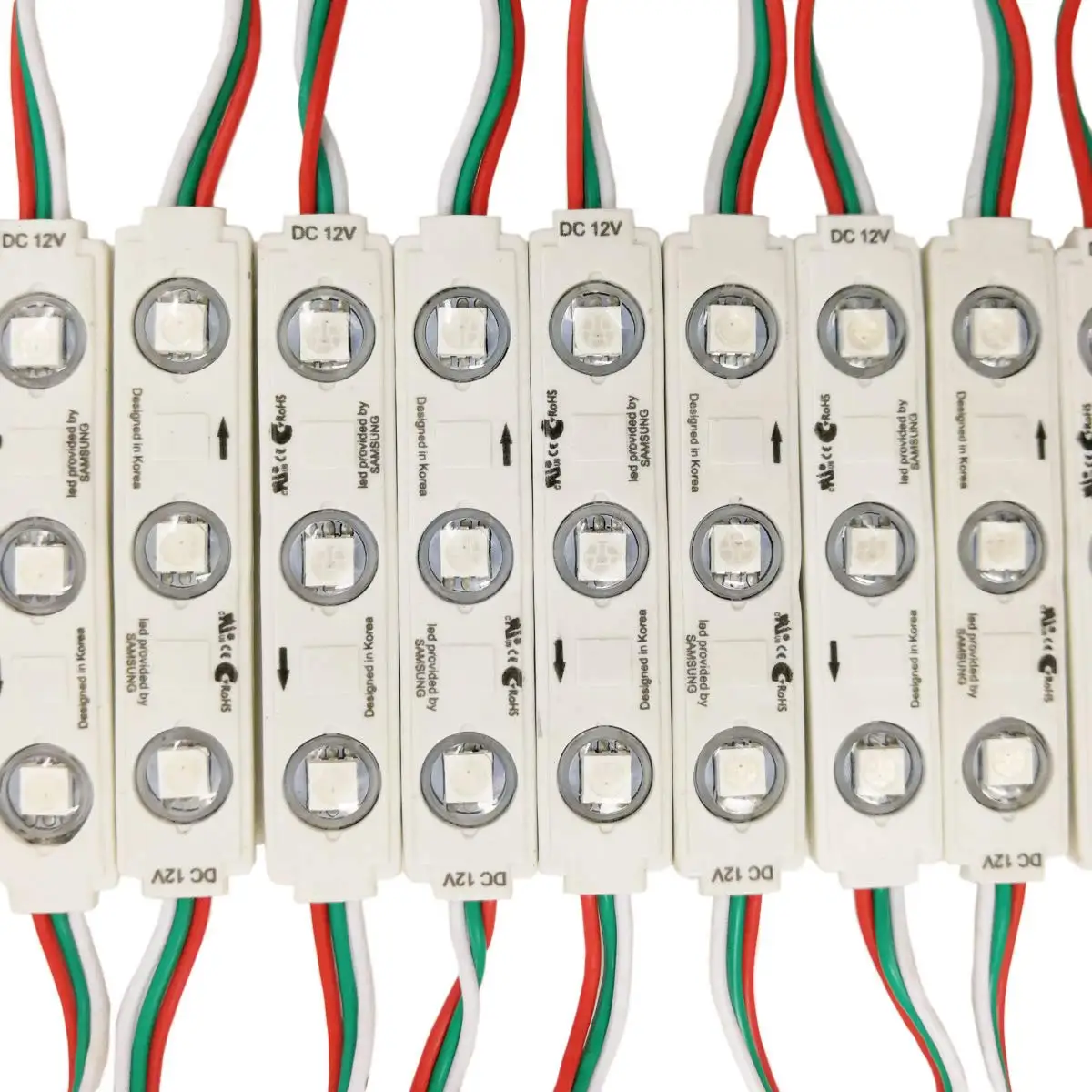 12V 5050 SMD 3 LED Module RGB Color Changing Lights Lamp for Home Garden Xmas Wedding Party Decoration Letter Design