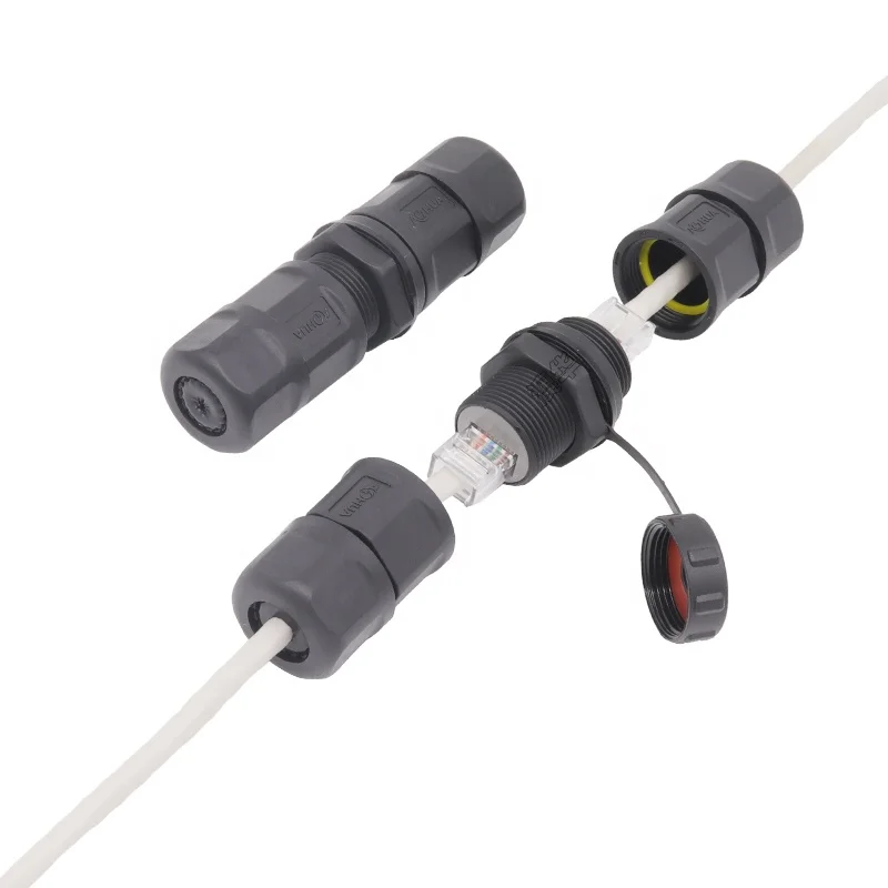 M21 unshielded outdoor cat6  8 pin ethernet rj45 ip67 waterproof connector
