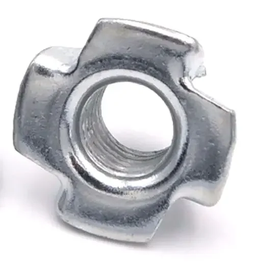 Factory wholesale customized threaded insert t-nut 3/8 5/16 m4 m5 m6 m8 m10 in slot stainless steel four-jaw tee nut