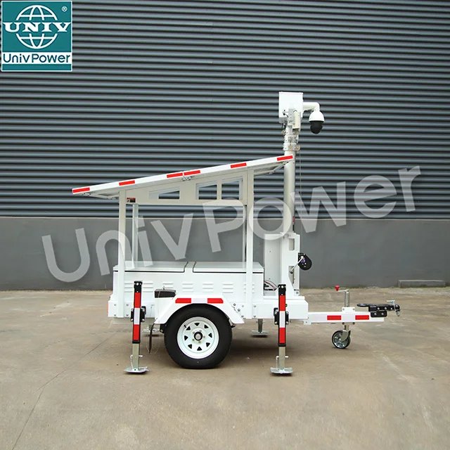 UST600 solar surveillance trailer cctv tower