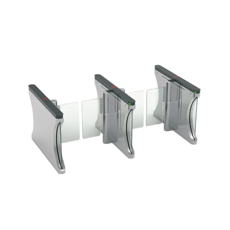 Automatic Flap Turnstile Gate Popular Turnstile With Fingerprint, Card, QR Access Control Flap Barrier