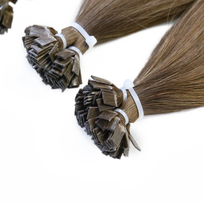 Virgin Russian Keratin Chocolate Color Hair Extensions Remy Double Drawn U Tip Flat Tip I Tip Hair Extension