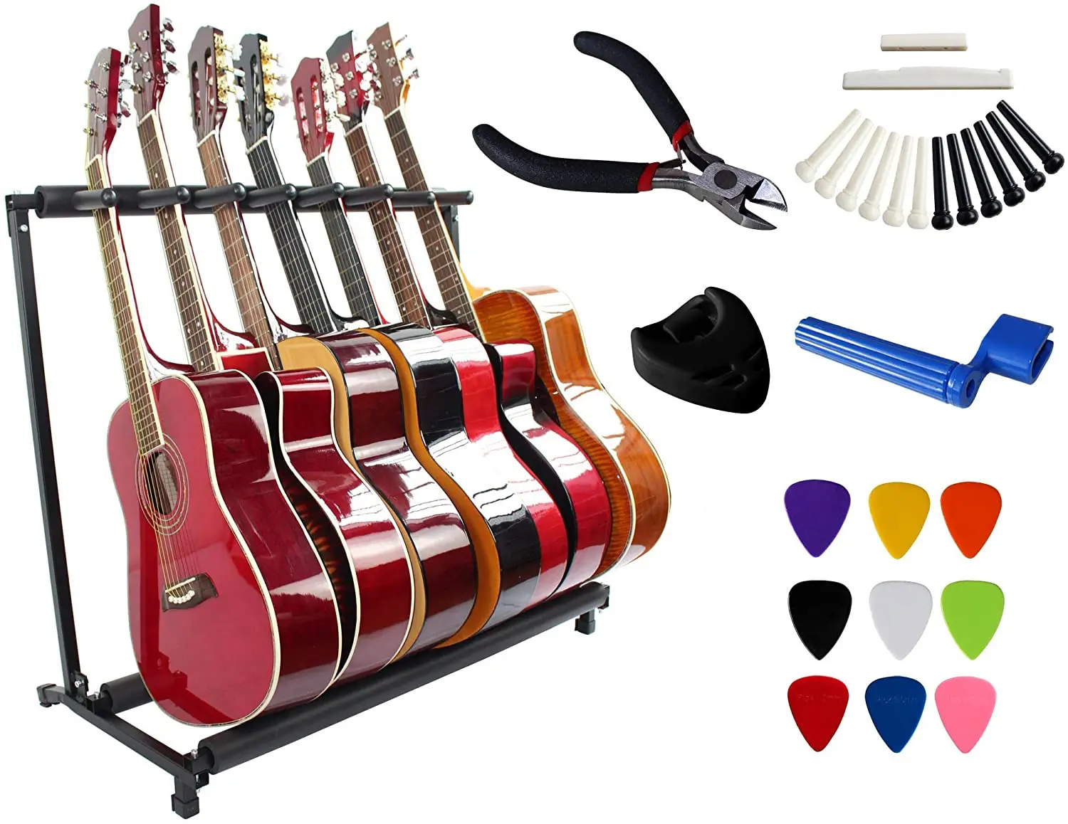 Multipurpose Guitar Stand Rack Guitar Storage Organizer For Guitar Club Living Room