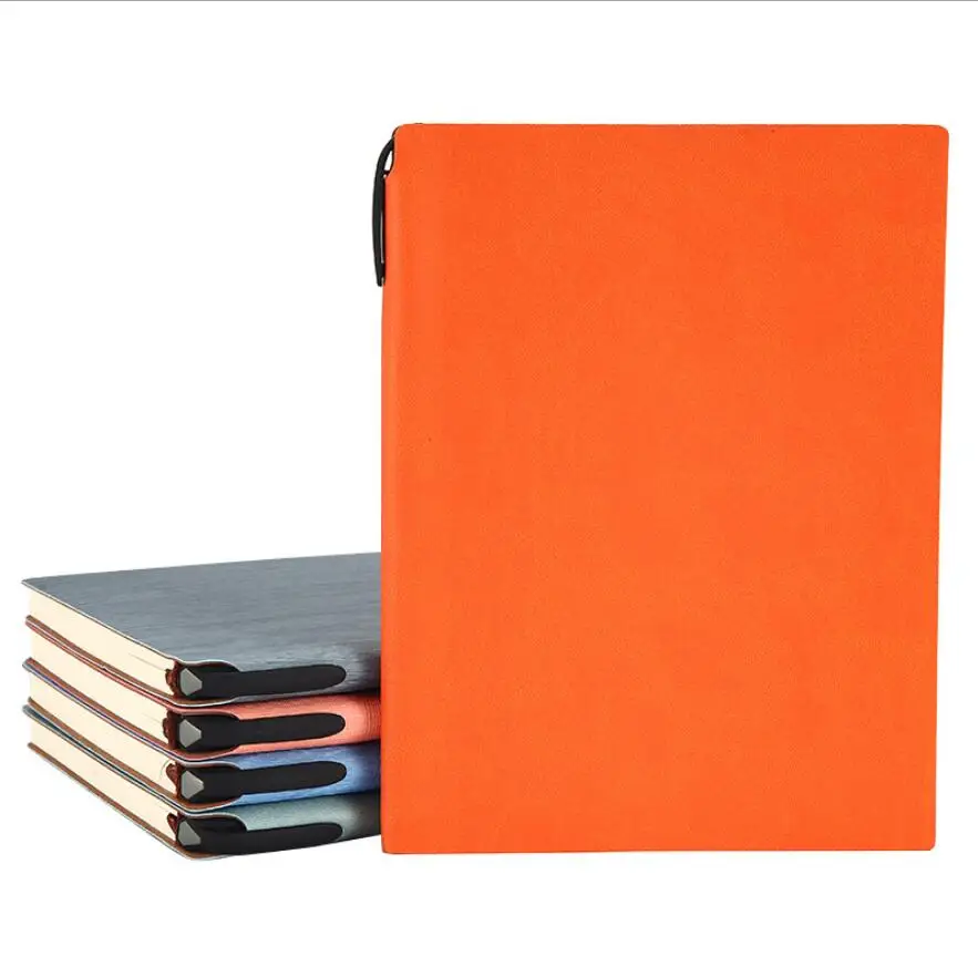 2022 Customized PU leather colorful notebook coverA4  A5 A6 Block NoteBook With Logo Design