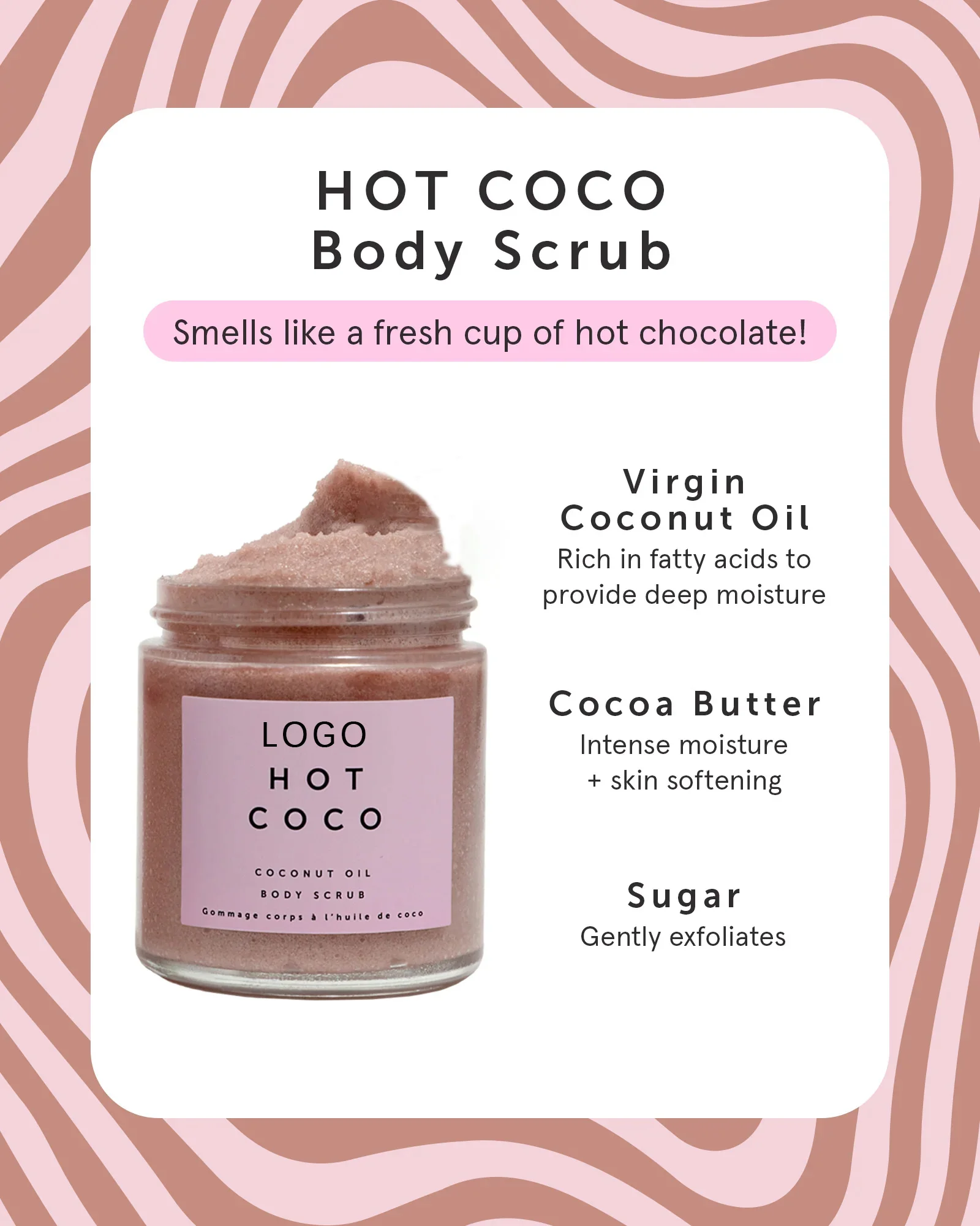 Private Label 250g Skin Coco Coffee Coconut Oil Body Scrub Brighten Deep Cleansing Body Exfoliating For All Skin