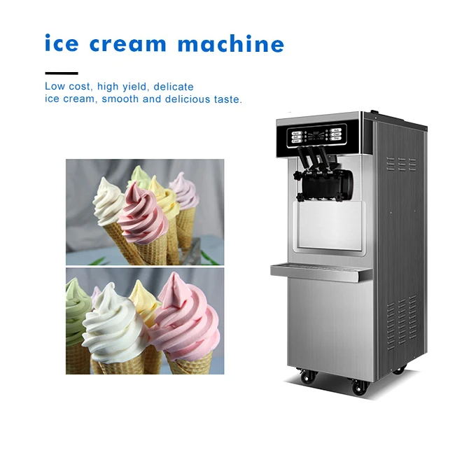 2+1mixed Ice cream Maker Manufacturer Soft Serve Ice Cream Machine   icecream machine with precooling system 2