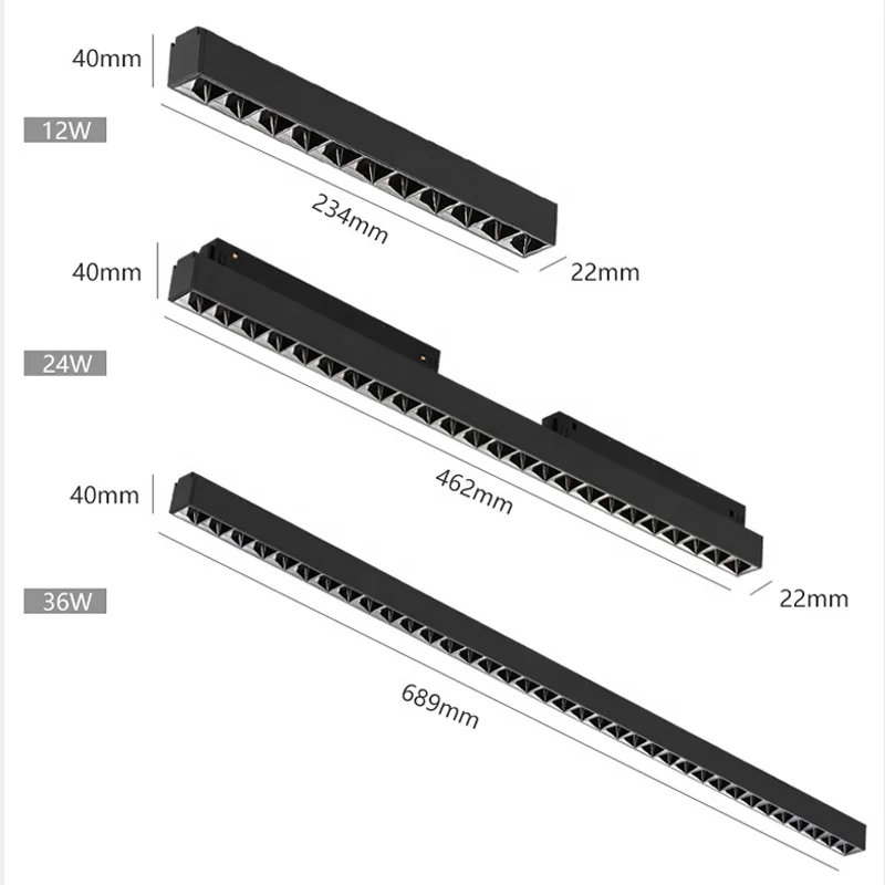 Dali Smart 48V Magnetic LED Linear Track Spot Lighting System Magnetic Magnet Rail LED Lamp Track Light 90 Aluminum Alloy 100