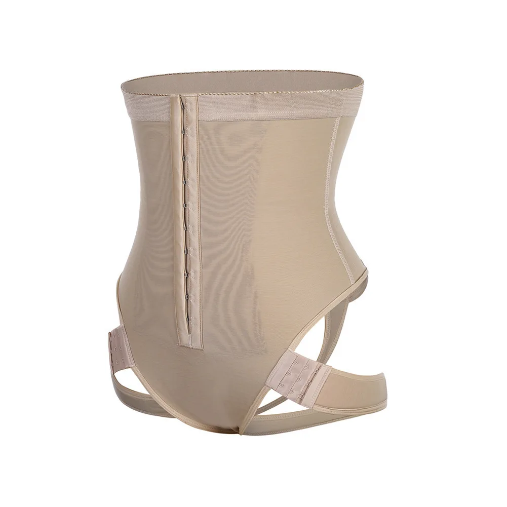 High waist tummy control pants butt enlargement plus size body shaping pants buttoned waist slimming pants