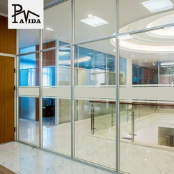 2023 interior glass door partition soundproof Glass office glass partition