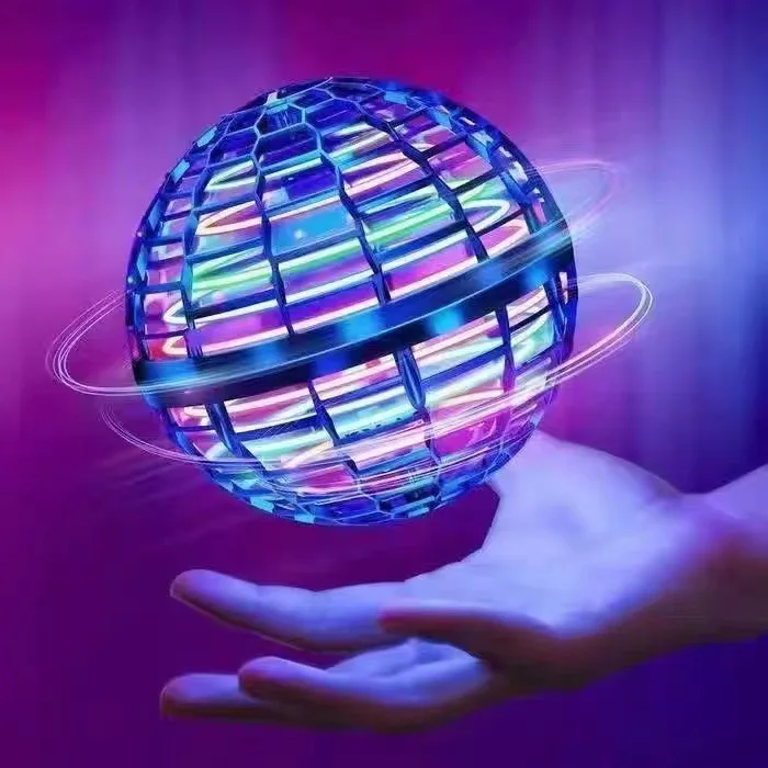 KK High Quality 2024 Magic 360 Rotating Hover Mini Drone LED Flying Orb Ball Toy Flying Spinner Ball UFO Top Flying RC Airplanes