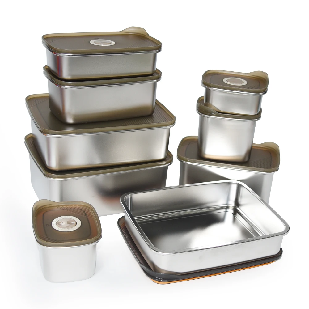 Модный герметичный контейнер для хранения из нержавеющей стали